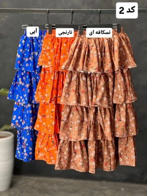 دامن طبقه ای گلی 4106