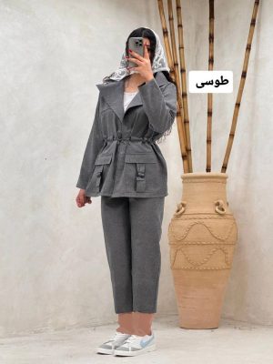 ست کت شلوار دیپلمات نیلگون 2285