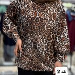 شومیز جلو بسته پلنگی 1301