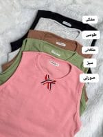 کراپ آستین حلقه ای پاپیون دار وانیا 5242