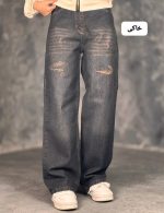 شلوار نیو نیم بگ رز 3348