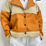 کراپ کت ترکیبی با چرم پگاه 2132 (298)