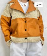 کراپ کت ترکیبی با چرم پگاه 2132 (298)