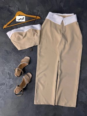 ست کراپ شلوار مجلسی نرگس 649