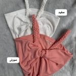 کراپ پاپیون بند بافت دلناز 5176