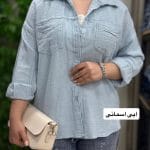 شومیز کنفی ابی اسمانی 1124