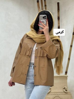 شومیز چرم سرخپوستی پوست ماری 2160 (298)