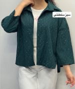 شومیز باکسی نگینی عسل 1319