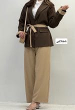 ست کت شلوار دورنگ هانی 2369
