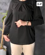 کالکشن شومیز ساتن مشکی 648