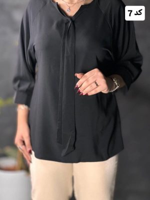 کالکشن شومیز ساتن مشکی 648