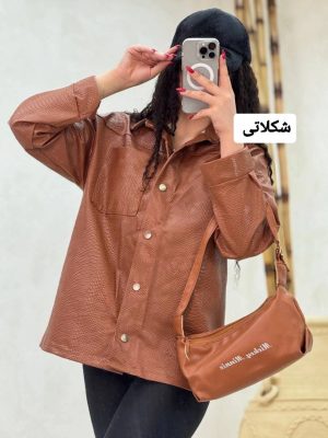 کت چرم تک جیب پوست ماری 2160 (298)