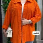 شومیز کنفی نارنجی 1124
