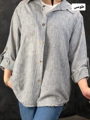 شومیز دکمه چوبی فاطی