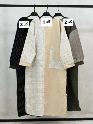 کفتان پشمی ترکیبی با چرم ملیس 2133 (398)