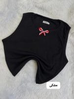 کراپ آستین حلقه ای پاپیون دار وانیا 5242