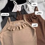 کراپ بندی یقه چین روشن 5214
