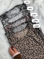 کراپ پلنگی آستین حلقه ای فلورا 5243