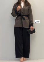 ست کت شلوار دورنگ هانی 2369