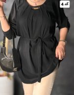 کالکشن شومیز ساتن مشکی 648