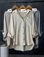 شومیز دکمه چوبی فاطی
