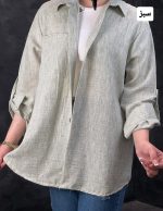 شومیز دکمه چوبی فاطی