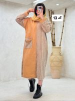 کفتان پشمی ترکیبی با چرم ملیس 2133 (398)