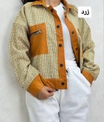 کراپ کت ترکیبی با چرم سلنا 2132 (298)