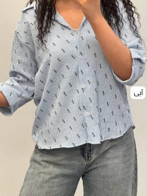شومیز میو راه راه آستین باکسی 1336