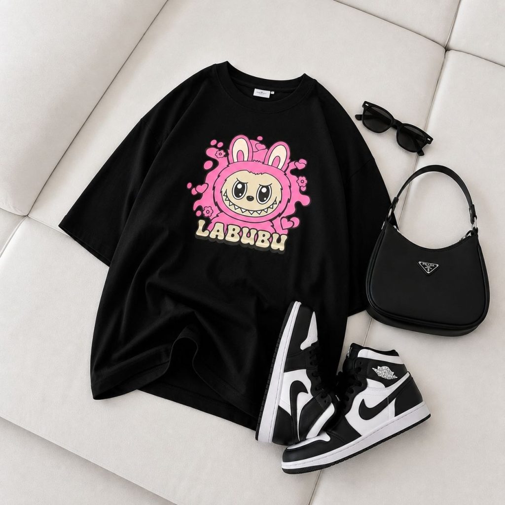 4103تیشرت باکسی Labubu