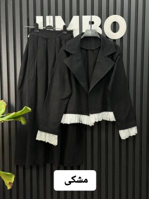 کت دامن لینن آستین گیپور ژانت 2240
