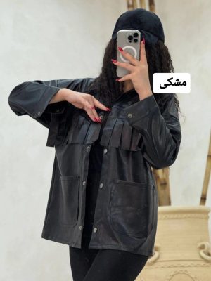 شومیز چرم سرخپوستی ساده 2160 (298)