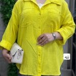 شومیز کنفی زرد 1124