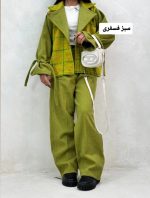 ست دو‌ تیکه شلوار فوتر چهارخونه فاطی 2193