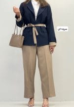 ست کت شلوار دورنگ هانی 2369