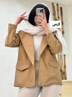 کت کوتاه چرم ستین 2159