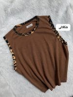 کراپ آستین حلقه ای پلنگی مهراوین 5212