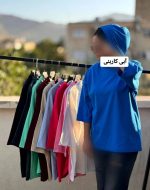 تیشرت باکسی کلاه دار 4108