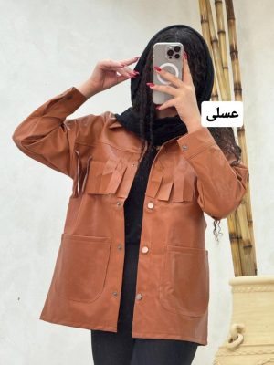 شومیز چرم سرخپوستی ساده 2160 (298)