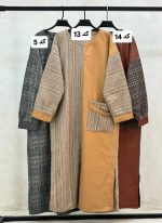 کفتان پشمی ترکیبی با چرم ملیس 2133 (398)
