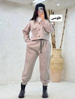 ست دوتیکه کراپ کت شلوار فوتر ماهی 2170