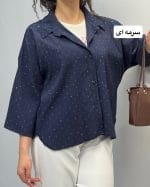 شومیز باکسی نگینی عسل 1319