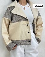 کراپ کت ترکیبی با چرم پگاه 2132 (298)