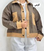 کراپ کت ترکیبی با چرم سلنا 2132 (298)