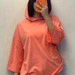 تیشرت ساده کلاه دار 4108