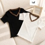 کراپ یقه پلنگی ژوور 5419