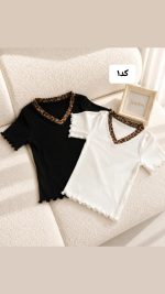 کراپ یقه پلنگی ژوور 5419