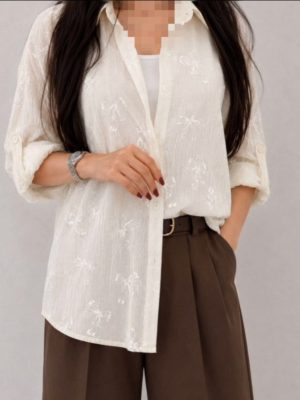 شومیز شیشه ای پاپیونی 1362