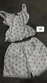 ست تاپ شورتک گیپوری 5492