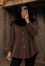شومیز سیلک آستین دو دکمه1361